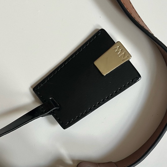 Nine West dark & light brown leather handbag with removeable adjustable straps - Picture 6 of 16